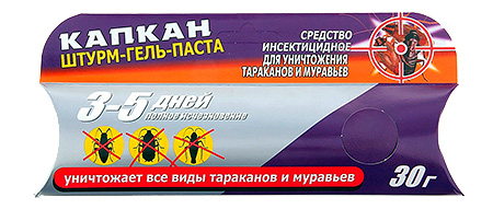 Piège tempête-gel-pâte