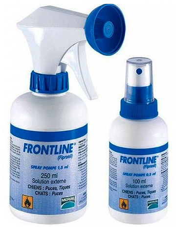 Exemple de spray anti-puces (Frontline)