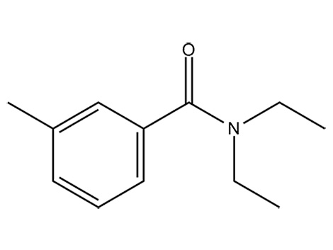 DEET (diéthyltoluamide) : structure chimique