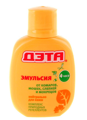 Produit contenant du DEET sous forme d'émulsion