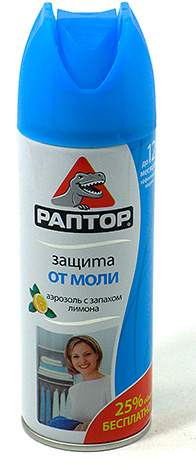 Produit aérosol Raptor Protection contre les mites