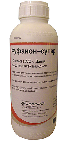 Dans la lutte contre les punaises de lit, le Fufanon peut être utilisé à la place du Karbofos, mais à un coût il en sortira un peu plus cher