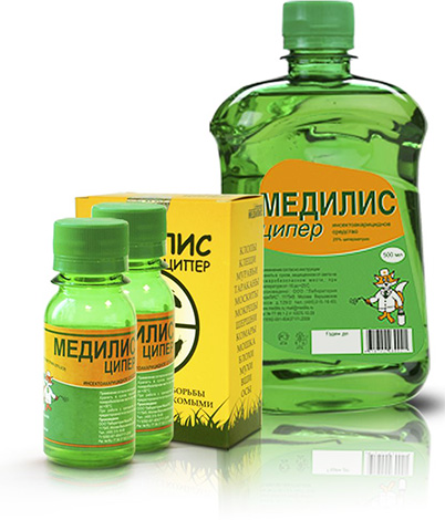 Si vous trouvez des poux de lin, vous pouvez laver les vêtements avec l'ajout d'un insectifuge insecticide Medilis Cyper