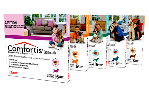 Boîtes de Comfortis pour 6 comprimés