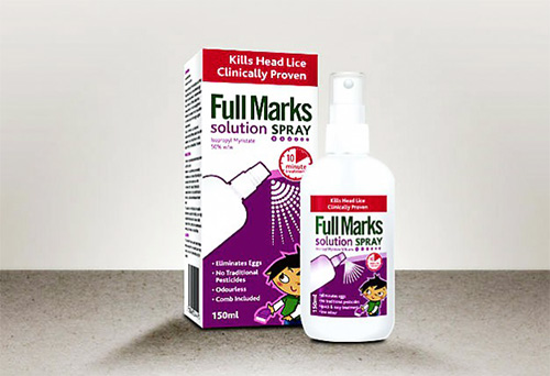 Spray Full Marks est plus pratique à utiliser qu'une solution, mais vous devez travailler avec particulièrement soigneusement