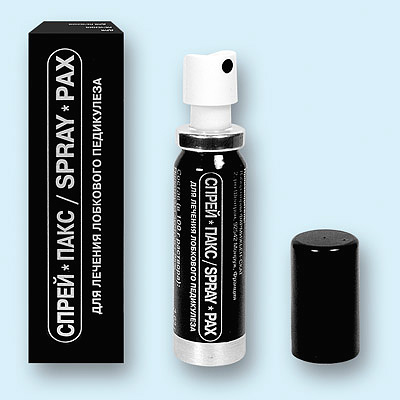 Le remède contre les poux du pubis Spray-Pax sera efficace contre les poux de tête