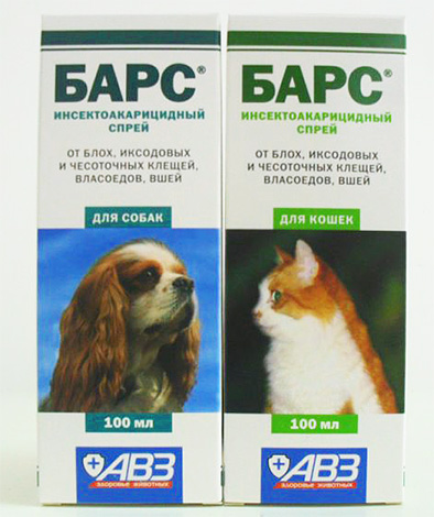 Sprays anti-puces Bars pour chiens et chats
