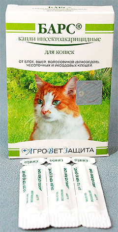 Gouttes Barres de puces pour chats