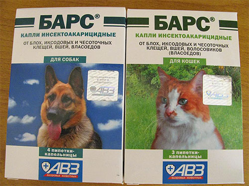 Gouttes Barres de puces pour chiens et chats