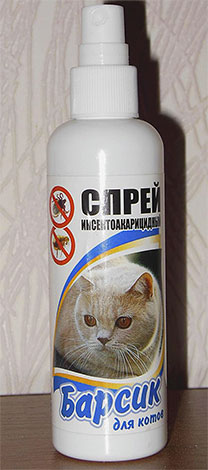 Spray de puces Barsik - spécialement pour les chats