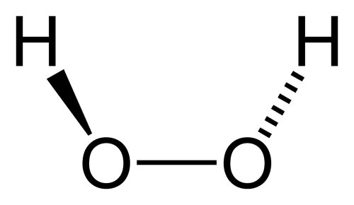Formule structurelle du peroxyde d'hydrogène