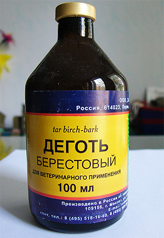 Le goudron de bouleau est un antiseptique puissant, mais n'a pas d'effet insecticide prononcé.