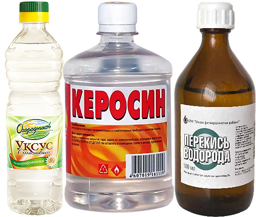 Le kérosène, le vinaigre et le peroxyde d'hydrogène sont efficaces pour tuer les poux, mais peuvent causer de graves brûlures de la peau s'ils sont mal utilisés.