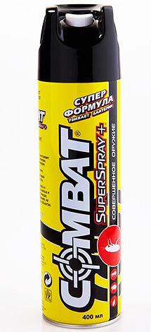 Aérosol Kombat Superspray peut aussi être efficace dans la lutte contre les punaises de lit s'il n'y en a pas beaucoup dans l'appartement.