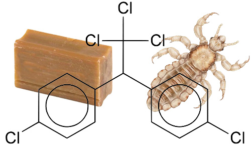 Malgré l'efficacité du savon à poussière contre les poux, il est fortement déconseillé de l'utiliser aujourd'hui.