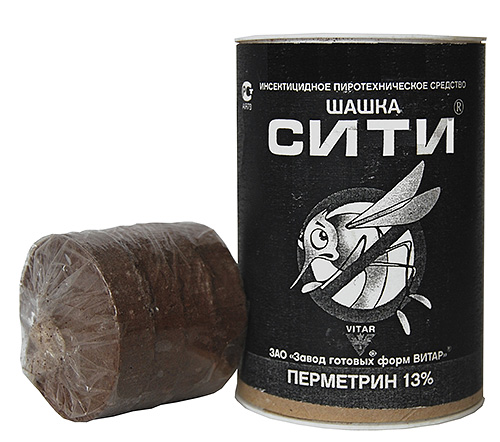 Agent insecticide prirotechnique - checker CITY (perméthrine)