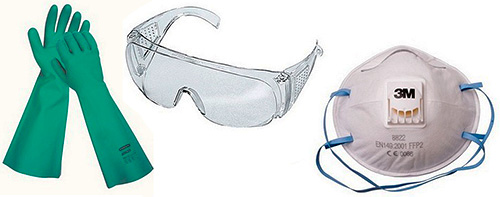 Lors de l'auto-traitement d'un appartement contre les insectes, il est important d'utiliser un équipement de protection individuelle.