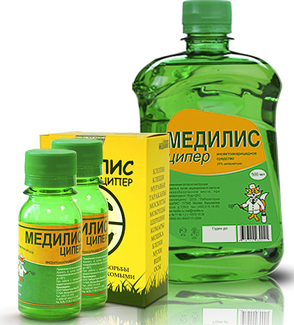 Le concentré medilis Ziper nécessite une dilution avec de l'eau pour une pulvérisation ultérieure sous forme de spray