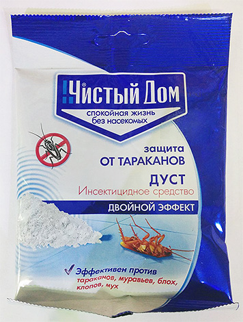 Un exemple d'agent insecticide à l'état de poudre (poussière).