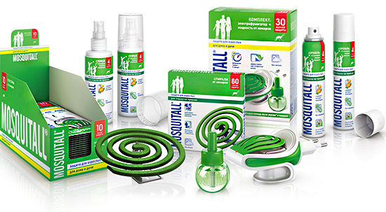 Les insectifuges Mosquitall sont sur le marché dans une gamme assez large ...