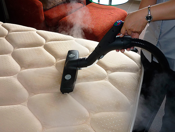 Le traitement du matelas avec un nettoyeur à vapeur vous permet de détruire efficacement les punaises de lit et leurs œufs.