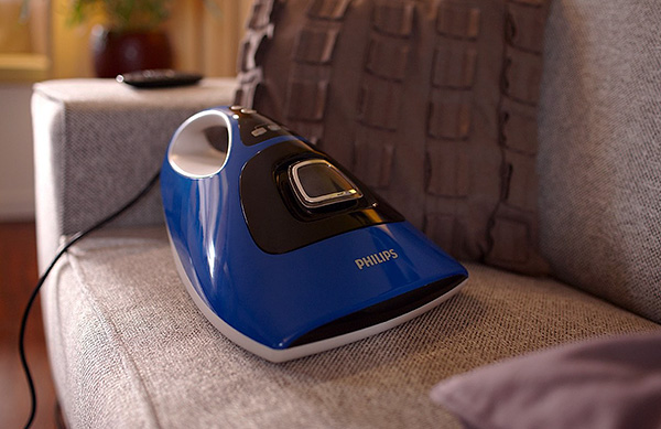 Aspirateur spécial Philips pour éliminer efficacement les acariens des matelas, des oreillers et des tapis.