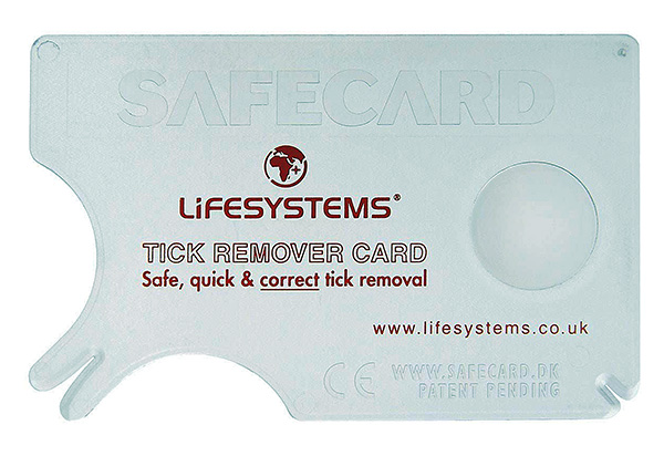 Tickminator - un appareil sous la forme d'une carte en plastique.