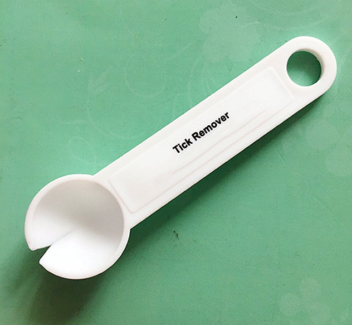 Cuillère spéciale pour enlever les tiques.