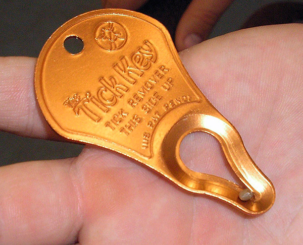 Pince plate à clé à tiques