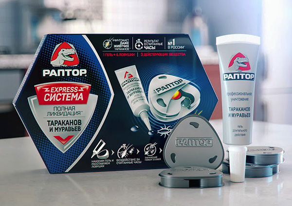Vue d'ensemble du système Raptor Express pour l'élimination complète des cafards et des fourmis dans un appartement ...