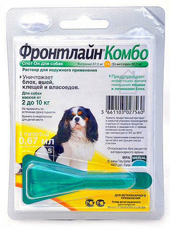 Gouttes sur le garrot pour protéger les chiens des piqûres de puces et de tiques