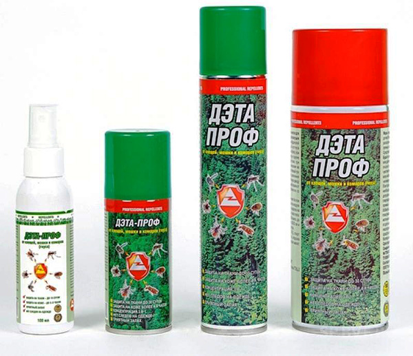 Aérosols et spray de tiques DETA-Prof