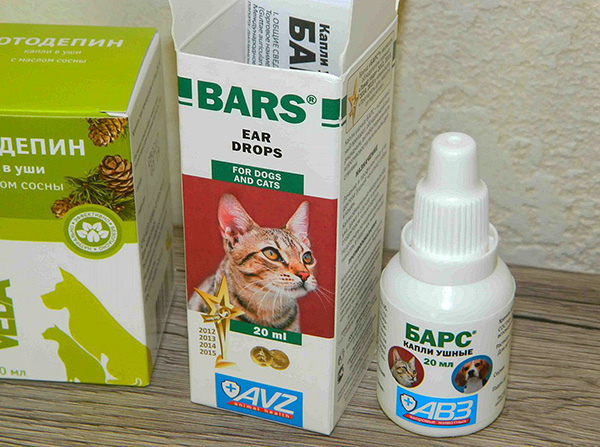 Barres gouttes auriculaires pour chats et chiens