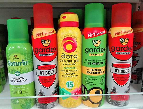 Aérosols de tiques et de moustiques